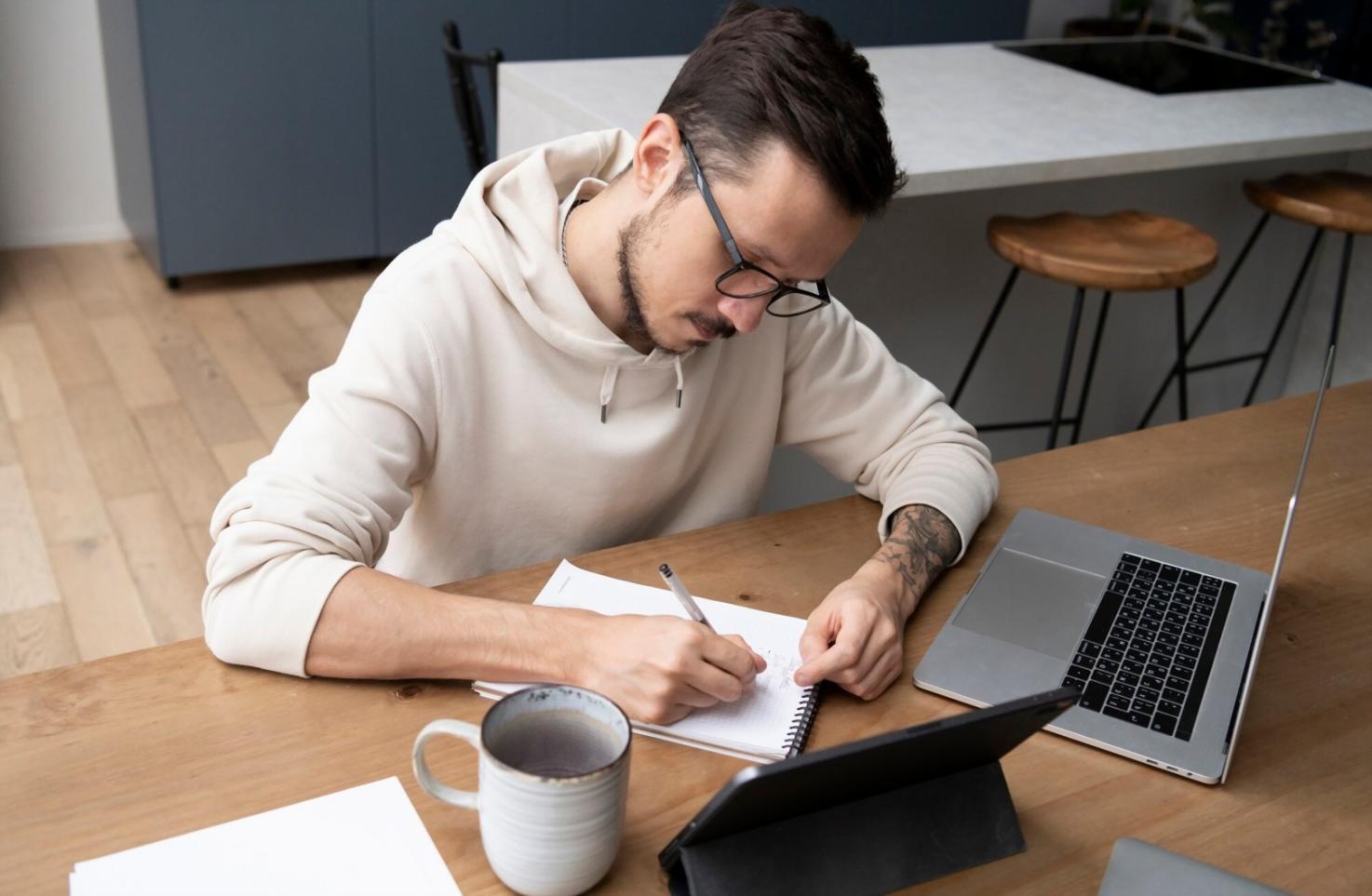 Financial planning session with charts and budget analysis